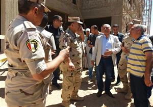 بالصور- الفريق أسامة عسكر يتفقد المشروعات التنموية بطورسيناء