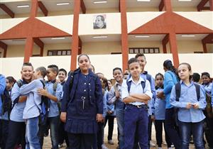 "رسمها الطلاب".. صورة مزخرفة للسيسي بمدرسة النصر في الزاوية الحمراء