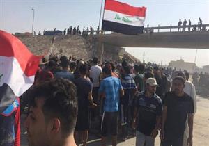 عودة التظاهر قرب حقل غرب القرنة النفطي شمالي البصرة