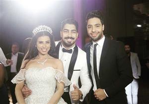 أحمد جمال يهنئ مينا عطا بحفل زفافه