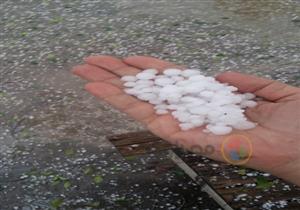 بالصور- مشهد أوروبي.. سقوط كرات ثلجية في كفرالشيخ