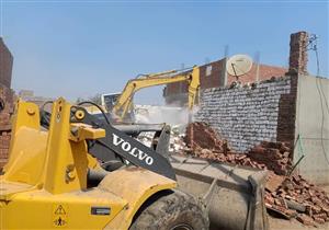 بسبب التنقيب عن الآثار.. هدم منزلين بحثًا عن جثة عامل بطوخ (صور)