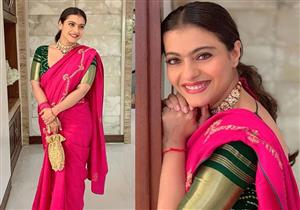 بصورة مع زوجها.. كاجول تحتفل بعيد ديوالي