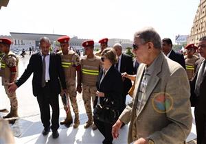 جيهان السادات تحتفل بذكرى انتصارات أكتوبر أمام المنصة- صور