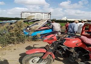 وفاة 2 وإصابة 16 في انقلاب أتوبيس بطريق "المحلة - طنطا"