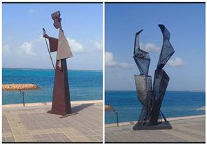 بالصور- "مفهوم وطن".. أول ملتقى لتحويل مخلفات الحديد إلى قطع فنية 