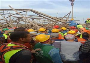 بالصور.. انهيار برج كهرباء ضغط عالي في أوسيم