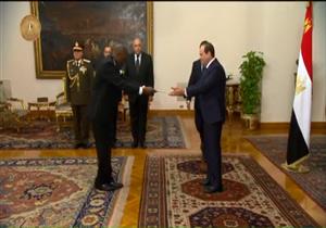 الرئاسة تنشر فيديو تسلم السيسي أوراق اعتماد 10 سفراء أجانب جدد