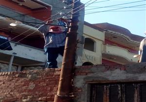 كهرباء المنوفية تنقذ قرية "أشليم" من كارثة (صور)