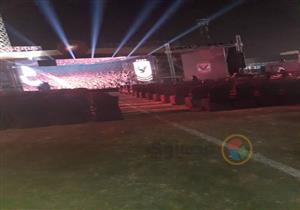 التجهيزات الأخيرة لمؤتمر الأهلي للإعلان عن الحصول على ستاد السلام كحق انتفاع.. صور