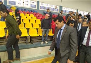 بالصور.. وزير الرياضة يتفقد ملاعب بطولة البحر المتوسط في بورسعيد