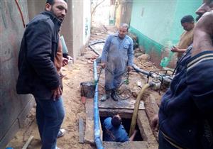 بعد تعرضها للغرق.. تركيب طلمبة غاطسة لشفط المياه من المقابر في شبرا الخيمة