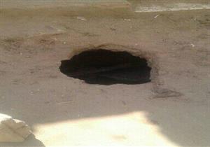 بالصور.. هبوط أرضي في سنهور القبلية بالفيوم