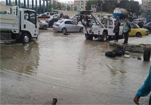 بسبب كسر ماسورة مياه.. كثافات مرورية بطريق السويس الصحراوي