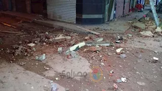 مصرع سيدة إثر سقوط جدار بلكونة عليها في طوخ بالقليوبية