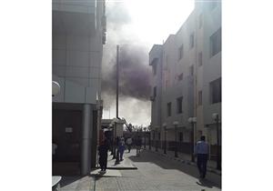 إخماد حريق نشب بمخزن أثاث في مستشفى التأمين الصحي بالسويس