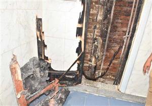 اشتعال كابل كهرباء في منشأة القناطر