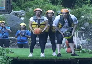 بالفيديو| سقوط كوميدي لطاهر أبو ليلة من جسر "رامز في الشلال"