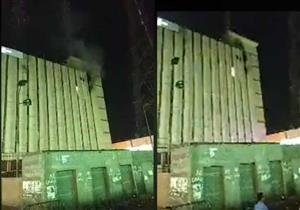  اللقطات الأولى لحريق سنترال الجيزة