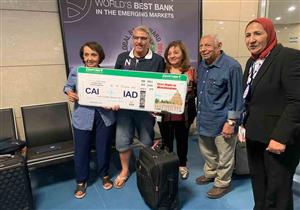 صور- إقلاع أولى رحلات مصر للطيران إلى واشنطن على طائرة الأحلام