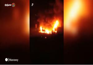 اللقطات الأولى لحريق كنيسة الأنبا بولا بمنشية الصدر