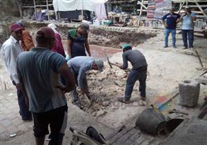 بالصور.. آثار كفر الشيخ تبدأ أعمال الحفر بمحيط محطة قطار دسوق