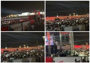 فيديو| الآلاف في انتظار بدء حفل عمرو دياب بالعلمين