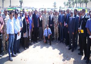  بالصور- محافظ بورسعيد يشهد مشروع مجابهة الكوارث "صقر 50"