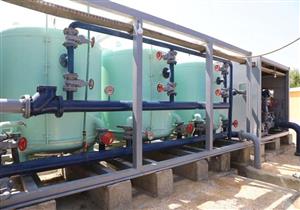 تسريب بخط الكلور الابتدائي في محطة مياه الوليدية بأسيوط