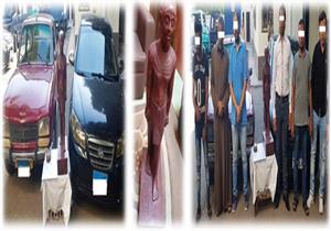 الداخلية: ضبط تشكيل عصابي في أسيوط بحوذته تمثال  فرعوني جعران من الحجر الجيري