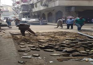 هبوط أرضي يتسبب في ميل عقار من 8 طوابق بالإسكندرية والحي يخلي السكان -صور