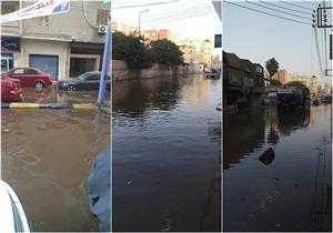 إصلاح انفجار بخط مياه في شارع الخدمة الاجتماعية ببنها