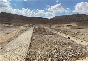 تنفيذ 42% من مشروع حماية وادي غرندل برأس سدر من أخطار السيول