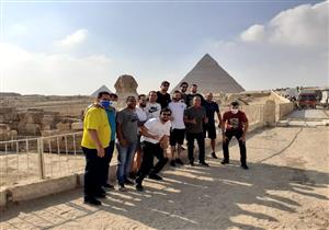بعثة المنتخب الأولمبي البرازيلي تزور منطقة أهرامات الجيزة