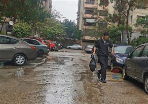 الأمطار تغرق أوتوستراد القاهرة (صور)