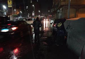  صور.. تجدد هطول أمطار رعدية غزيرة على شرق الإسكندرية 