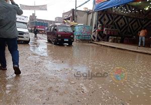 صور.. مياه الأمطار حول مقرات انتخابات مجلس النواب في المنوفية