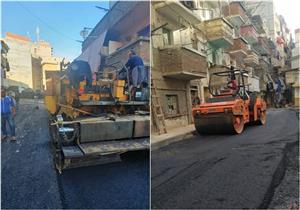 بالصور.. رصف 315 شارع في الإسكندرية بتكلفة 72 مليون جنيه