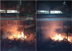 حريق داخل مدرسة بجوار الإدارة التعليمية في الحوامدية