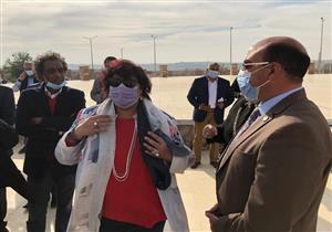 وزيرة الثقافة ومحافظ أسوان يتفقدان مشروعات ثقافية وإنشائية بالمدينة