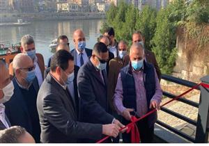 بالصور..  وزير الري يبدأ زيارته للدقهلية بافتتاح مرسي فاروق الباز 