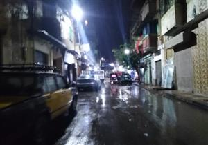 بالصور.. سقوط أمطار متوسطة بالإسكندرية تزامنًا مع "نوة قاسم" 