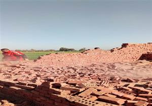 إزالة فورية لـ 4 حالات تعدي على الأراضي الزراعية بالمنوفية