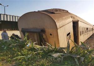 اصطدام قطار برصيف محطة السكة الحديد في المنصورة