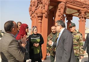 بالصور- وزير الآثار يتفقد أعمال التشطيبات النهائية لـ"قصر البارون" 