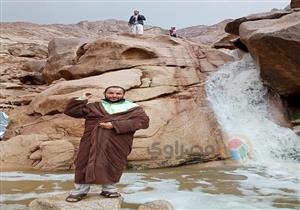 بالصور.. شلالات المياه تزين جبال سانت كاترين