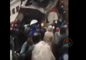 فيديو.. اللقطات الأولى لحادث اصطدام قطاري روض الفرج