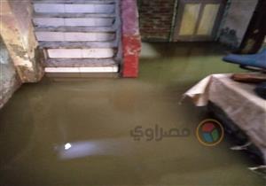 بالصور- السيول تغرق منازل "نجع العرب وجنوب المتراس" بالإسكندرية