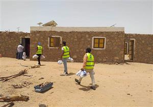 توزيع  مساعدات غذائية على أهالي قرية العلاقي في أسوان