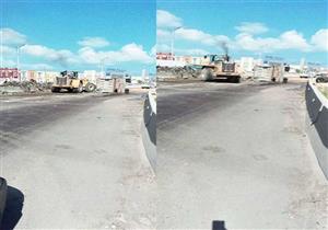 انقلاب سيارة قمامة بالطريق الساحلي غرب الإسكندرية